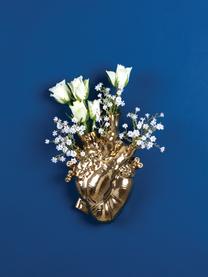 Vaso in porcellana di design Love in Bloom, Porcellana, Dorato, Larg. 42 x Alt. 60 cm