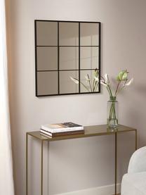 Lustro ścienne z metalową ramą Clarita, Czarny, S 70 x W 70 cm