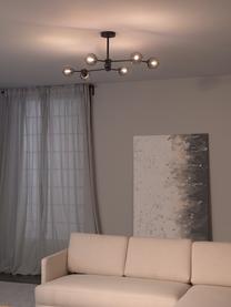 Lampada da soffitto nera Aurelia, Paralume: vetro, Nero, grigio, Larg. 110 x Alt. 32 cm