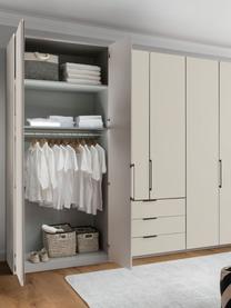 Drehtürenschrank Monaco, 6-türig, Korpus: Mitteldichte Holzfaserpla, Griffe: Metall, beschichtet, Champagnerfarben, B 295 x H 216 cm