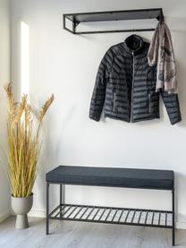 Kovová lavička s polyesterovým vankúšom Noel, Čierna, Š 100 x V 48.5 cm
