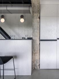 Kleine hanglamp Zero van glas en beton, Lampenkap: terrazzo, opaalglas, Baldakijn: gecoat aluminium, Wit, grijs, Ø 10 x H 20 cm