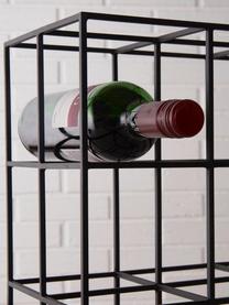 Botellero Vinnie, para 9 botellas, Metal pintado, Negro, mate, An 37 x Al 37 cm