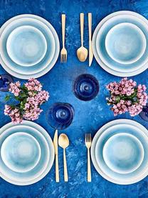 Assiette plate artisanale céramique Pure, 6 pièces, Céramique, Bleu, blanc, Ø 26 cm