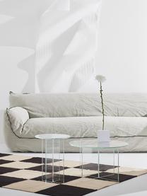 Tavolino rotondo da salotto con piano in vetro Iris, Struttura: vetro temperato, Trasparente, Ø 60 cm