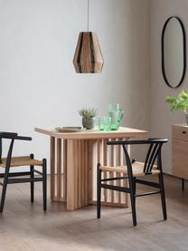 Stół do jadalni z drewna dębowego Okayama, Drewno dębowe, Jasny brązowy, S 90 x G 90 cm