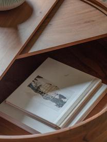 Salontafel Risby met opbergruimte, Frame: MDF met acaciahout, Bruin, Ø 83 x H 40 cm