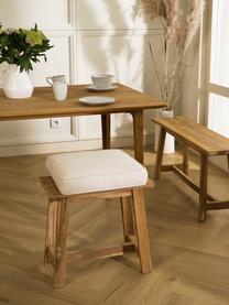 Cojines de asiento altos Zoey, 2 uds., Funda: 100% algodón, Blanco crema, An 40 x L 40 cm