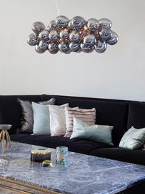 Lampa wisząca ze szkła Gross Bar, Odcienie chromu, S 80 x W 36 cm