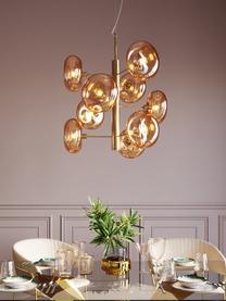 Závesná lampa Headlight, Odtiene zlatej, odtiene jantárovej, Ø 53 x V 155 cm