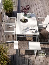 Stół ogrodowy Vevi, Aluminium malowane proszkowo, Biały, S 160 x G 90 cm