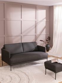 Pohovka s kovovými nohami Fluente (2-miestna), Tmavosivá, Š 166 x H 85 cm