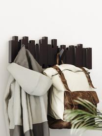 Porte-manteau mural design Quan, Plastique, Brun foncé, larg. 48 x haut. 18 cm