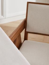 Polstrovaná židle s područkami Sissi, Tmavé dřevo s polstrováním, Š 58 cm, H 52 cm