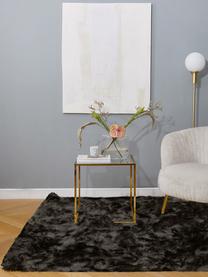 Tapis shaggy gris foncé longs poils Jimmy, Gris foncé, larg. 80 x long. 150 cm (taille XS)
