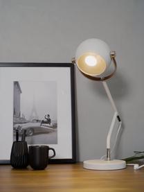 Grande lampe de bureau blanche Bow, Blanc, larg. 42 x haut. 54 cm