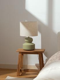 Lampa stołowa z ceramiki Georgina, Zielony, beżowy, Ø 33 x W 52 cm