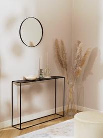 Espejo de pared redondo Lacie, Parte trasera: tablero de fibras de dens, Espejo: cristal, Negro, Ø 55 cm