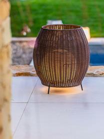 Lampada da giardino portatile a LED dimmerabile Cocoon, Lampada: polirattan, Marrone, bianco, Ø 38 x Alt. 44 cm