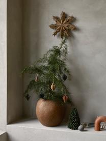 Kerstboomhangersset Winnie H 7 cm, 4 stuks, Groen, zilverkleurig, Ø 5 cm