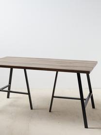 Esstisch Dinni, 160 x 90 cm, Tischplatte: Mitteldichte Holzfaserpla, Beine: Metall, beschichtet, Braun, Schwarz, B 160 x T 90 cm