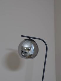 Moderne Stehlampe Amos mit Glasschirm, Lampenschirm: Glas, Lampenfuß: Metall, pulverbeschichtet, Schwarz, transparent, Ø 20 x H 150 cm