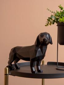 Decoratief object Origami Dog, Kunststof, Zwart, B 30 cm x H 21 cm