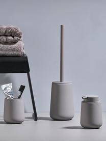 Scopino con contenitore in porcellana Nova One, Contenitore: porcellana, Grigio chiaro, Ø 10 x Alt. 37 cm