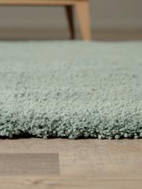 Flauschiger Hochflor-Teppich Leighton in Mintgrün, Flor: Mikrofaser (100% Polyeste, Mintgrün, B 80 x L 150 cm (Größe XS)