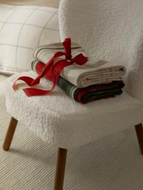 Geruite flanellen deken Stirling, 100% katoen, Beige, geruit, B 140 x L 190 cm