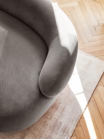 Sofá tapizado moderno Alba (3 plazas), Tapizado: 97% poliéster, 3% nylon A, Estructura: madera de abeto maciza, m, Patas: plástico, Tejido gris, An 235 x F 114 cm, respaldo derecho