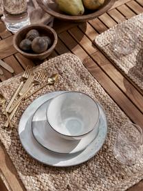 Assiette plate faite à la main Nordic Sand, 4 pièces, Gris/beige
