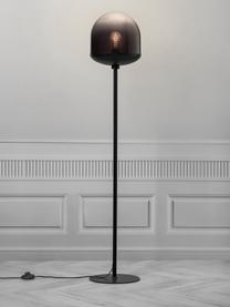 Malá stojací lampa ze skla Magia, Černá, Ø 25 cm, V 131 cm