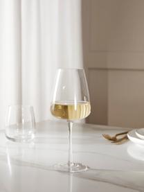 Bicchieri da vino bianco in vetro soffiato Ellery, 4 pezzi, Vetro, Trasparente, Ø 9 x Alt. 21 cm