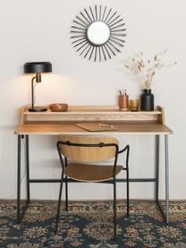 Schreibtisch Giorgio aus Holz und Metall, Gestell: Metall, pulverbeschichtet, Holz, Schwarz, B 120 x T 60 cm