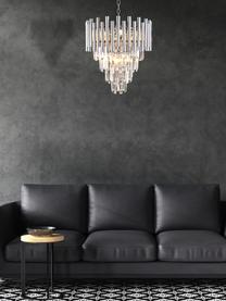 Dizajnový luster Madison, Odtiene chrómovej, priehľadná, Ø 45 x V 50 cm