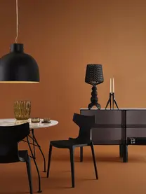 Grote hanglamp Bellissima, Kunststof, Zwart, Ø 50 x H 41 cm