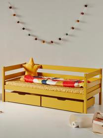 Kinderbett Eco Comfort aus Kiefernholz, 70 x 160 cm, Massives Kiefernholz, FSC-zertifiziert, Schichtholz, Gelb, B 70 x L 160 cm