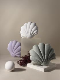 Cuscino in lino a forma di conchiglia Shell, Retro: 100% cotone, Lilla, Larg. 34 x Lung. 38 cm