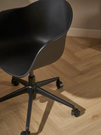 Krzesło biurowe Claire, Stelaż: metal malowany proszkowo, Czarny, S 66 x G 60 cm