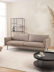 Pohovka s kovovými nohami Moby (3-miestna), Sivobéžová, Š 220 x H 95 cm