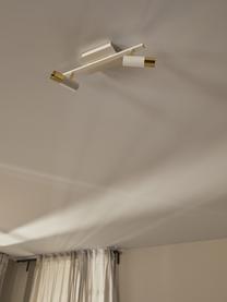 LED plafondspot Bobby in wit, Decoratie: gegalvaniseerd metaal, Wit, B 47 cm x H 13 cm