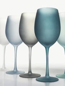 Weingläser Happy Hour, 6er Set, Glas, Blautöne, Ø 9 x H 24 cm