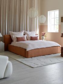 Čalouněná postel s úložným prostorem Lennon, Nugátová, Š 200 cm, D 200 cm