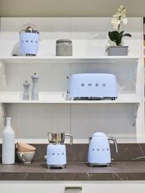 Langschlitztoaster 50's Style, Edelstahl, lackiert, Pastellblau, glänzend, B 41 x T 21 cm
