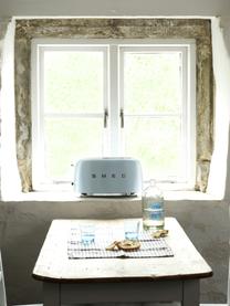 Langschlitztoaster 50's Style, Edelstahl, lackiert, Pastellblau, glänzend, B 41 x T 21 cm