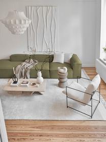 Diván modular grande Lennon, Tapizado: 100% poliéster Alta resis, Estructura: madera de pino maciza, ma, Patas: plástico, Tejido verde, An 357 x F 119 cm, respaldo derecho