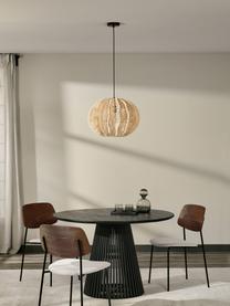 Drevená čalúnená stolička Nadja, 2 ks, Krémovobiela, tmavé drevo, Š 51 x H 52 cm
