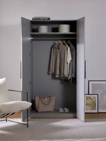 Modulární skříň s otočnými dveřmi Simone, šířka 100 cm, různé varianty, Dřevo, šedá, Interiér Basic, výška 200 cm