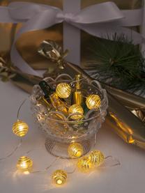 LED lichtslinger Beads, 120 cm, 10 lampions, Lampions: acryl, Goudkleurig, L 120 cm